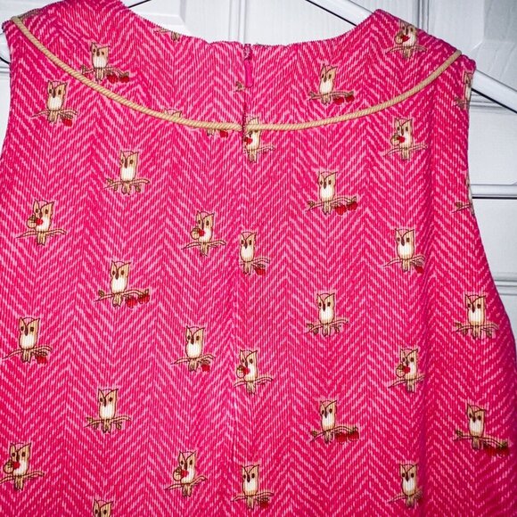 Lilly Pulitzer Girl's Owl Print Sleeveless Dress Size 7 - Picture 6 of 6